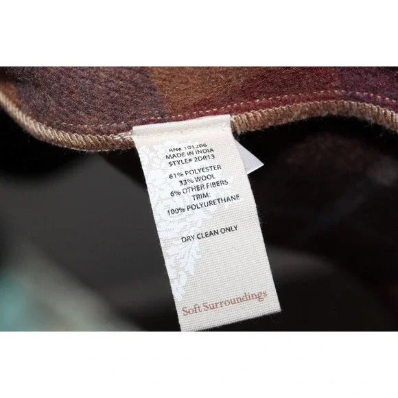 Soft Surroundings Newstead Abby Cape Jacket Tan Poncho Womens Size Medium H14415 - Picture 11 of 16